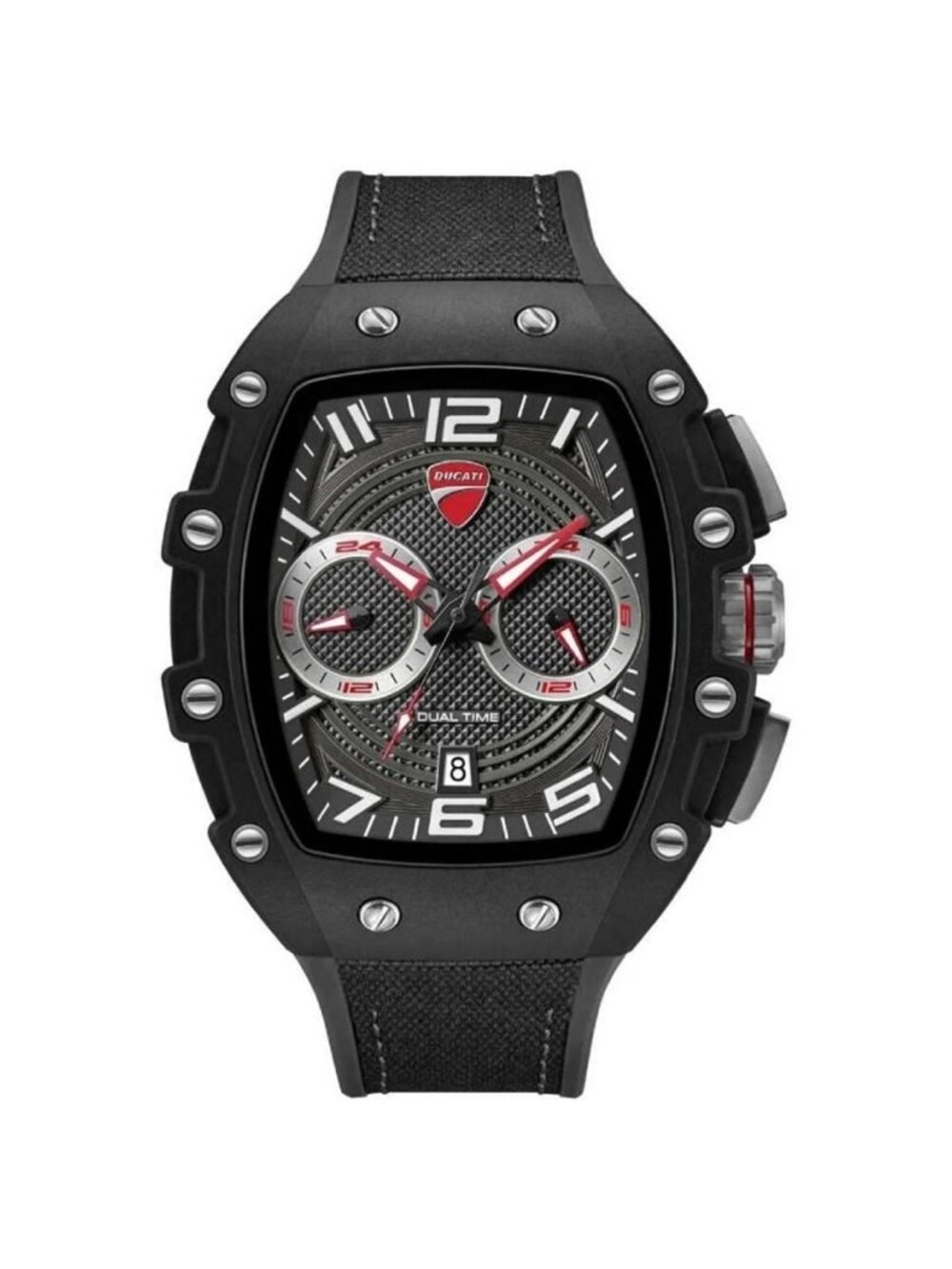 NWT Ducati Dual Time Quartz Black Dial Men's Watch